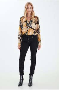 Pulz Jeans: PULZ Anna MidW Skinny Jean Black