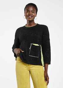 Ld Co: LD+CO Pocket Detail Jumper Black