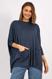 Ld Co: LD+CO Poncho Dark Denim