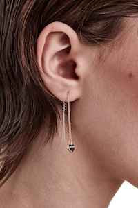Stolen Girlfriends Club: SGC Earrings Falling Stolen Heart Gold
