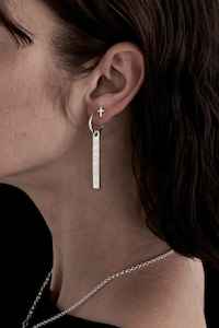 Stolen Girlfriends Club: SGC Earrings Tiny Stolen Cross