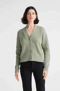 Toorallie: TOORALLIE Rib Crop Cardy Sage