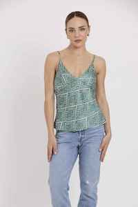 Tuesday Label: TUESDAY Formula Cami MatGeo Green