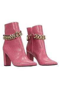 HEY MON Jade Boot Pink Reptile