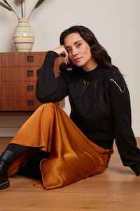 KING LOUIE Bibi Star Satin Skirt MOra