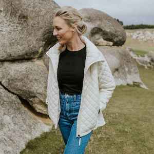 MOKE Melissa Quilt Jacket Cream