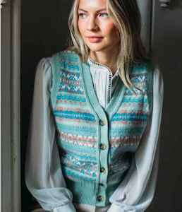 Jackets: ERIBE Kinross Waistcoat Opal