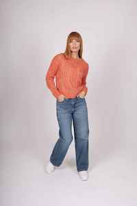 Bridge Lord: B&L Mohair Cable Pullover Orange