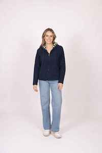 Fields: FIELDS Zip StripeT Hoody NavyLem