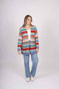 Fields: FIELDS Mohair MStripe Cardy Multi