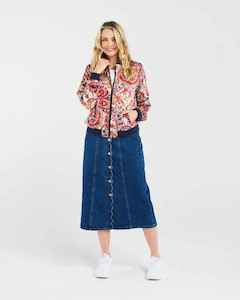 BLACKSTONE Yvette Satin Bomber RedM