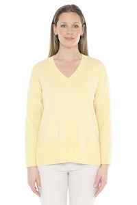 JUMP VNeck Rib Pullover Lemon