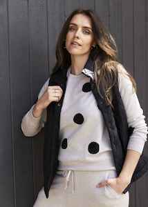 JUMP Diamante Spot Pullover StoneMrl