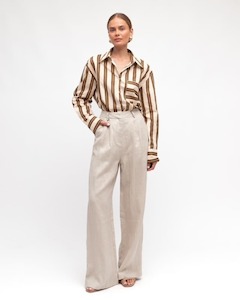Pants: WHITE CLOSET Linen Pants Oatmeal