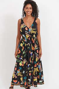 HAVEN Cabana Tie Dress BBlack