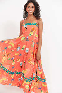 Dresses: HAVEN Cabana Tank Maxi Dress BCoral