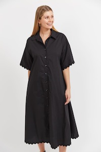 Dresses: HAVEN Brasilia Shirt Dress Black