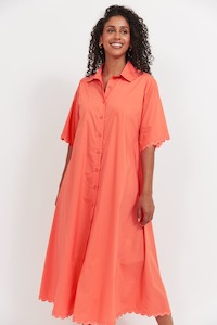 HAVEN Brasilia Shirt Dress Coral