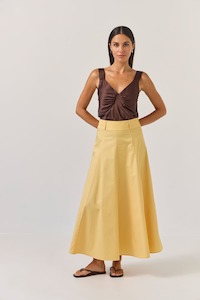 Skirts: TUESDAY Circle Skirt Gold