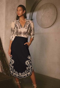 ONCE WAS Cascadia Skirt Black