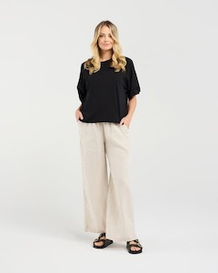 BLACKSTONE Verona Spliced Tee Black