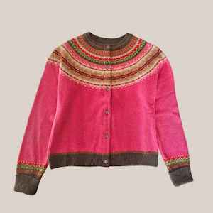 Knitwear: ERIBE Alpine Cardy Pink Lily (short)