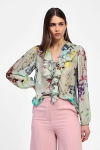 DIXIE Giardino Dreams Blouse Mint