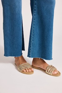 eb&ive Miramar Plaited Sandal Gold
