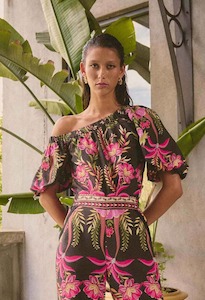 Once Was: ONCE WAS Juno Top Black