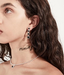 SGC Love Claw Eternity Earrings Black Onyx