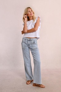 MOLLY BRACKEN Woven Jeans LDenim