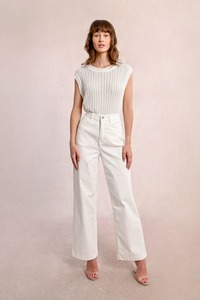 Pants: MOLLY BRACKEN Woven Pants White