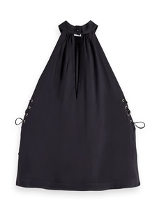 S&SODA Halter Criss Cross Top Black