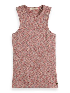 Tops: S&SODA SpaceD Racer Tank PinkGrey