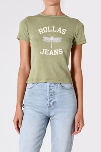 Tops: ROLLA'S Dragonfly Tee SOlive