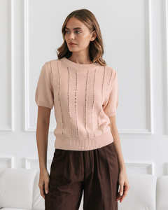 Knitwear: EBBY & I Taylor Knit Top Pink