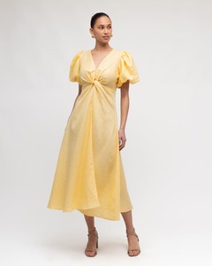 White Closet: WHITE CLOSET Twist Dress Butter