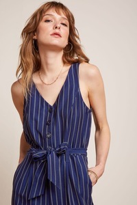 King Louie: KING LOUIE Fiona Pinstripe Jumpsuit Blue