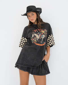 Paper Heart: PAPER HEART Saddle Up Tee SWBlack