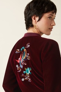 KING LOUIE Bessie Gamine Vel Jacket BRed