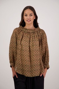 Tops: BRIARWOOD Annabella Top Camel Tile