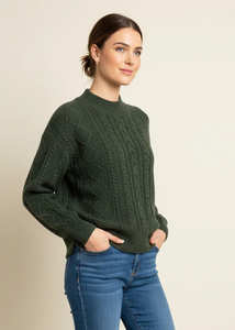 Knitwear: JUMP Mock Cable Pullover Thyme