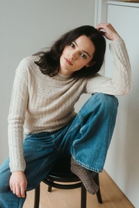 ERIBE Vaila Lace Sweater Oatmeal