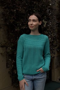 ERIBE Vaila Lace Sweater Emerald