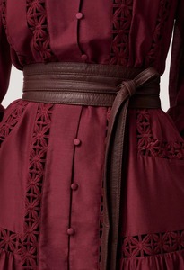 ONCE WAS Milton Leather Belt Oxblood