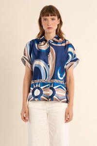 Our Full Range: MOLLY BRACKEN Woven Shirt NavAnthea
