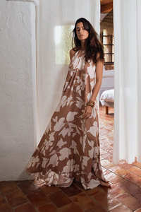 MOLLY BRACKEN Halter Dress ChloeBeige