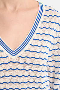 LILI SIDONIO Waves Knit Sweater BlueIv