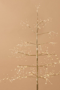 Christmas Decorations: Arctic Birch LED Tree Champagne - Small