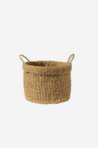 Storage: Briar Round Baskets with Handles - Medium